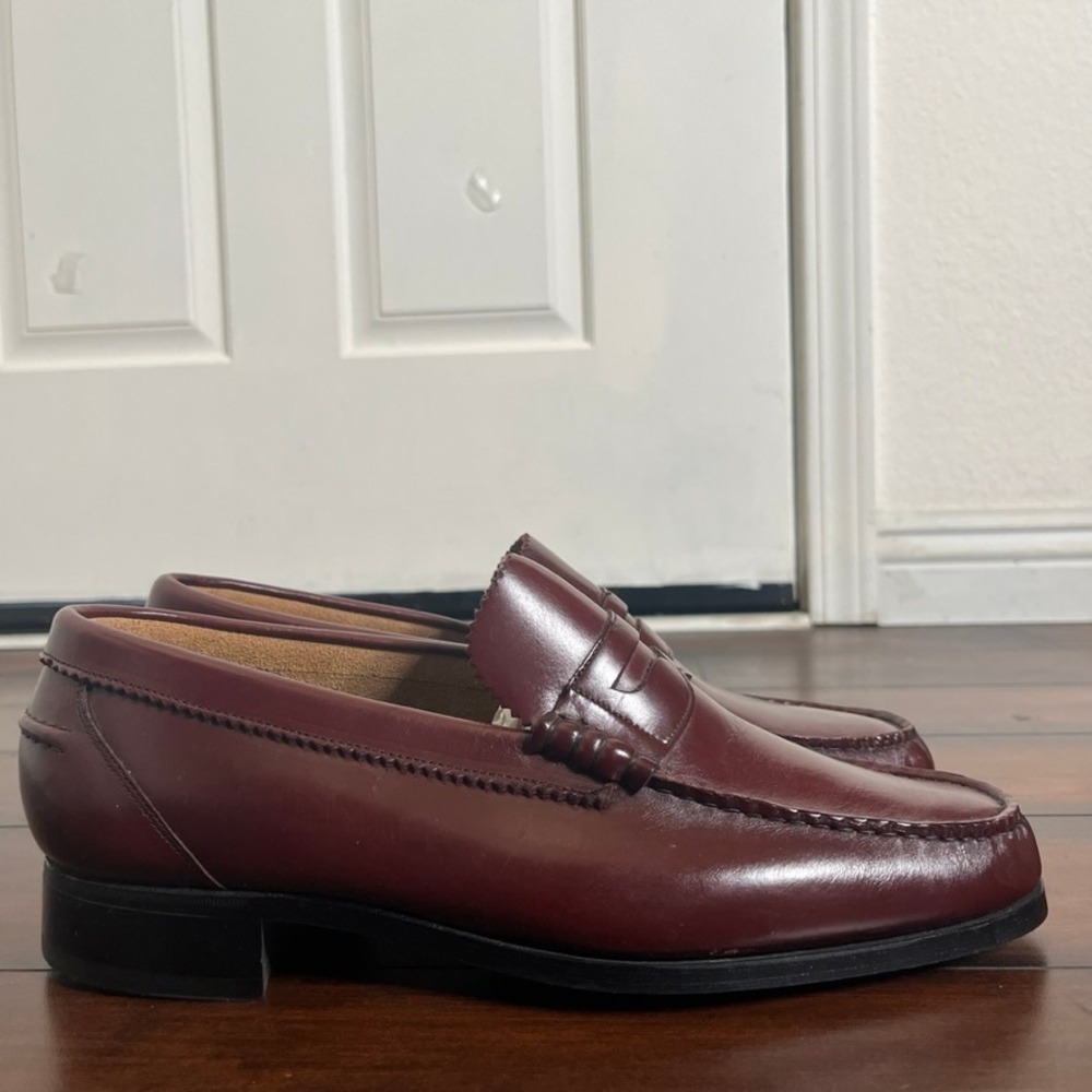 Florsheim Men's Penny‎ Loafer Leather Burgundy size 10 EEE New Handsewn Preppy